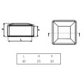 Capac pentru profile de montare 40x40 - negru plat tip 3 GPV-19-03 (2)
