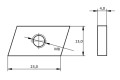 Inserție filetată M8 Tip 28/15 Oțel A2 margini ascuțite GPV-11-01 (2)