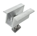 Clemă de prindere centrală H25 L50 brută cu șurub M8x20 și inserție pentru panouri de 30 mm PV-04-16