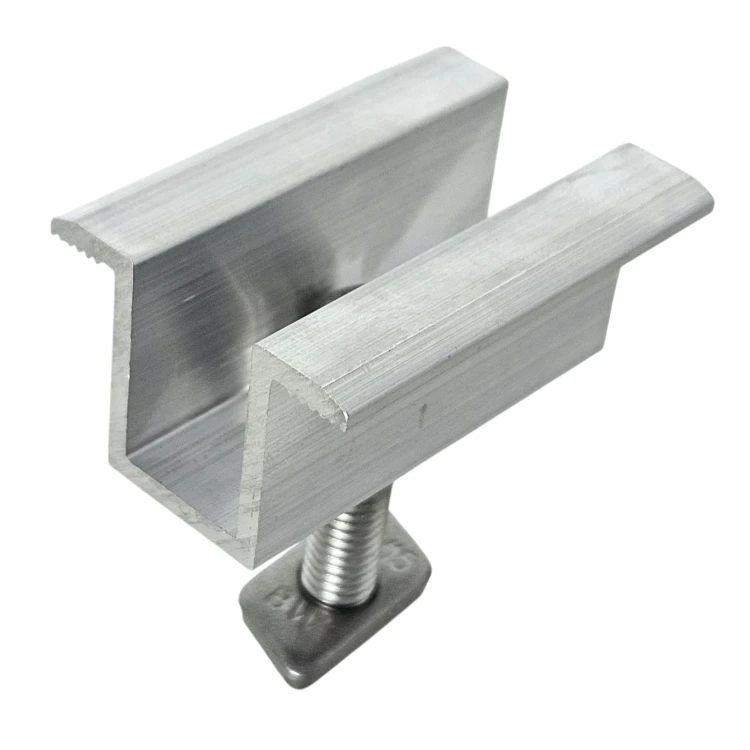 Clemă de prindere centrală H25 L50 brută cu șurub M8x25 și inserție pentru panouri de 35 mm PV-04-17