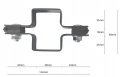 Colier intermediar pentru panouri de gard 40x60 galvanizat GPV-700-04 (3)