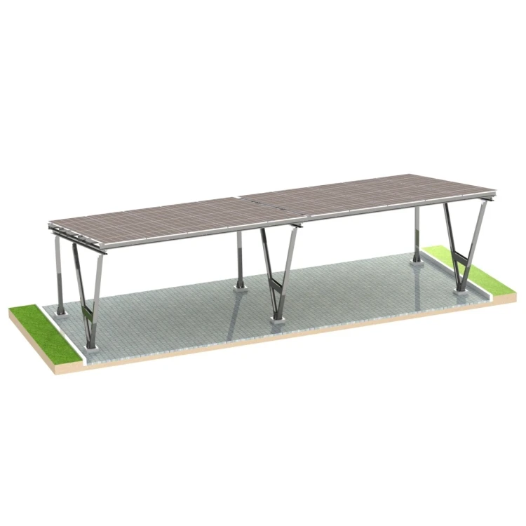 Copertină fotovoltaică VICA pentru 4 vehicule 2x2 module Carport GPV-105-04 (2)