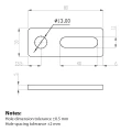 Adaptor de montaj M12 80x30x5 clasa 1.4301 PV-07-07 (2)