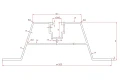 Pod trapezoidal 33cm H-40 din EPDM pentru acoperișuri din tablă trapezoidală PV-02-03 (1)