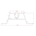 Pod trapezoidal 60cm H-40 din EPDM pentru acoperișuri din tablă trapezoidală PV-02-03-03 (2)