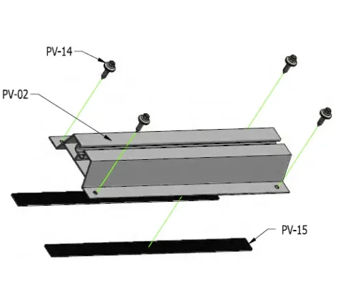 Pod trapezoidal 60cm H-40 din EPDM pentru acoperișuri din tablă trapezoidală PV-02-03-03 (5)