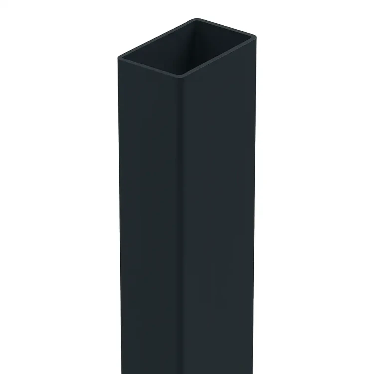 Stâlp de gard 60x40x1,2 mm, lungime 2,4 m, RAL 9005 GPV-700-72 (2)