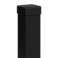 Stâlp de gard 80x80x2 mm, lungime 2,4 m, negru