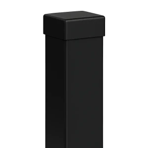 Stâlp de gard 80x80x2 mm, lungime 2,4 m, negru