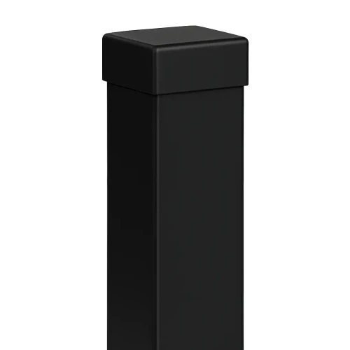 Stâlp de gard 80x80x2 mm, lungime 2,4 m, negru GPV-700-74 (1)
