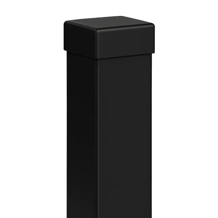 Stâlp de gard 80x80x2 mm, lungime 2,4 m, negru GPV-700-74 (1)
