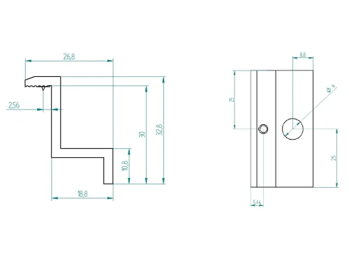 Clemă de presiune laterală - H30 cu pin de împământare PV-03-32 (2)