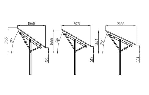 Structură fotovoltaică la sol Strong 8 panouri - Sistem de montaj T1V GPV-T1V-S8 (2)