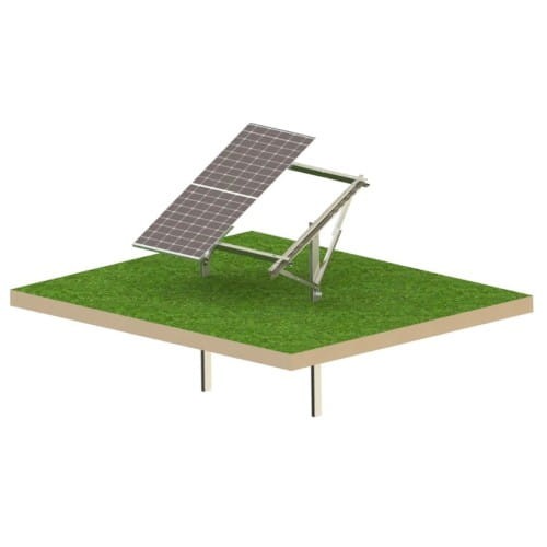 Structură fotovoltaică la sol Ultra Strong 2 panouri - Sistem de montaj T1V GPV-T1V-US2 (1)