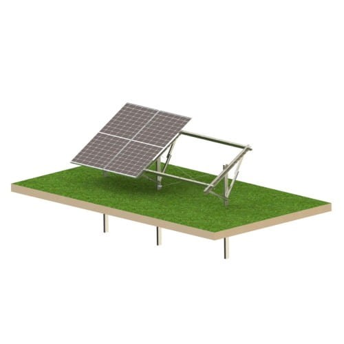 Structură fotovoltaică la sol Ultra Strong 4 panouri - Sistem de montaj T1V GPV-T1V-US4 (1)