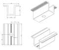 Clemă de mijloc H24 Aluminiu 6060 Gaura M8 Anodizat PV-04-02 (2)