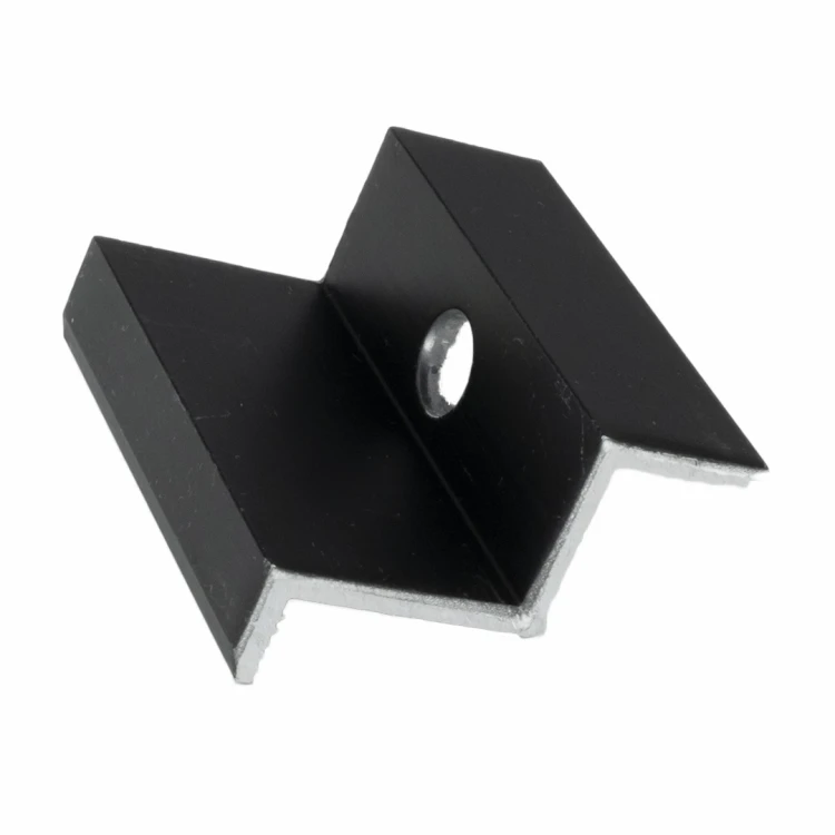 Clemă de capăt H35 Aluminiu 6060 gaura M8 Anodizat PV-03-06