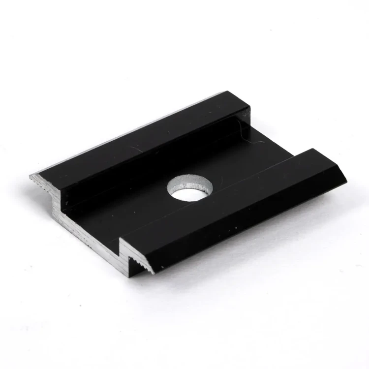 Clemă de mijloc H8 Aluminiu 6060 Gaura M8 Anodizat PV-04-04