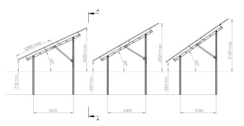 Kit Solar N2V Strong – structură PV la sol pentru 16 panouri GPV-N2V-S16 (4)