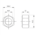 Piuli?ă hexagonală M27 DIN 934 A2-70 000-056 (2)