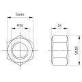 Piuli?ă hexagonală M30 DIN 934 A2-50 000-059 (2)
