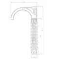 Clemă cu un bra? scurt pentru fixarea ?evilor de instala?ii 80 buc. 000-071 (4)