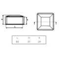 Capac ornamental de închidere pentru stâlp de gard 80x80 grafit 000-131 (2)