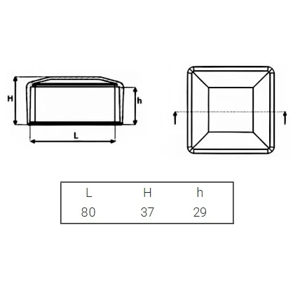 Capac ornamental de închidere pentru stâlp de gard 80x80 grafit 000-131 (2)