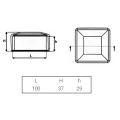 Capac ornamental pentru stâlp de gard 100x100 grafit 000-133 (2)
