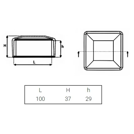 Capac ornamental pentru stâlp de gard 100x100 grafit 000-133 (2)