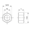 Piuli?ă hexagonală M6 DIN 934 A4-80 000-060 (2)
