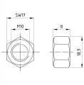 Piuli?ă hexagonală M10 DIN 934 A4-80 000-064 (2)