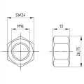 Piuli?ă hexagonală M16 DIN 934 A4-80 000-073 (3)
