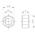 Piuli?ă hexagonală M20 DIN 934 A4-80 000-074 (3)