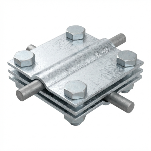 Conector în cruce cu 4 găuri 3 plăci; B până la 40mm zincat galvanic