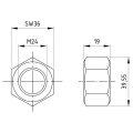 Piuli?ă hexagonală M24 DIN 934 A4-80 000-075 (2)
