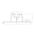 Pod trapezoidal 33cm H-30 din EPDM pentru acoperișuri din tablă trapezoidală PV-02-01 (2)