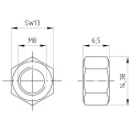 Piuli?ă hexagonală M8 DIN 934 A4-80 000-063 (3)