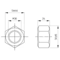 Piuli?ă hexagonală M30 DIN 934 A4-50 000-077 (2)
