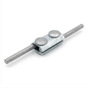 Conector de trecere cu 2 găuri simplu zincat galvanic