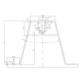 Pod trapezoidal 33cm H-70 din EPDM pentru acoperișuri din tablă trapezoidală Tip 2 pentru conexiuni mai înalte de acoperiș PV-02-06 (2)