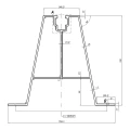 Pod trapezoidal 33cm H-100 din EPDM pentru acoperișuri din tablă trapezoidală PV-02-05 (2)