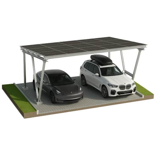 Copertină fotovoltaică VICA pentru 2 vehicule SOLO Carport GPV-105-02 (1)