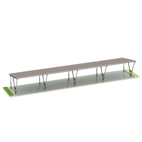 Copertină fotovoltaică VICA pentru 8 vehicule 4x2 module Carport GPV-105-08 (2)