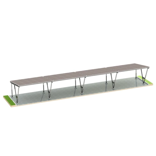 Copertină fotovoltaică VICA pentru 8 vehicule 4x2 module Carport GPV-105-08 (2)