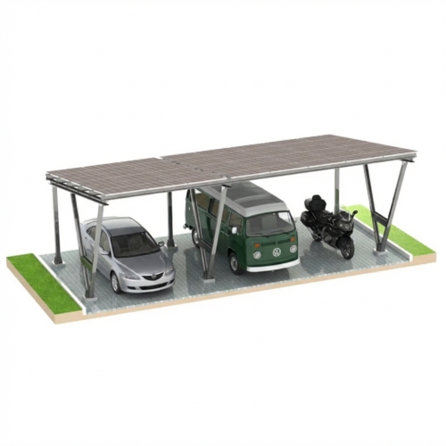 Copertină fotovoltaică VICA pentru 3 vehicule 2+1 module Carport GPV-105-09 (1)