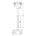 Suport pentru sârmă înșurubat h=12cm zincat galvanic 000-150 (2)