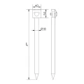 Ancoră de înfipt cu blocare l=35cm oțel zincat galvanic 000-162 (2)