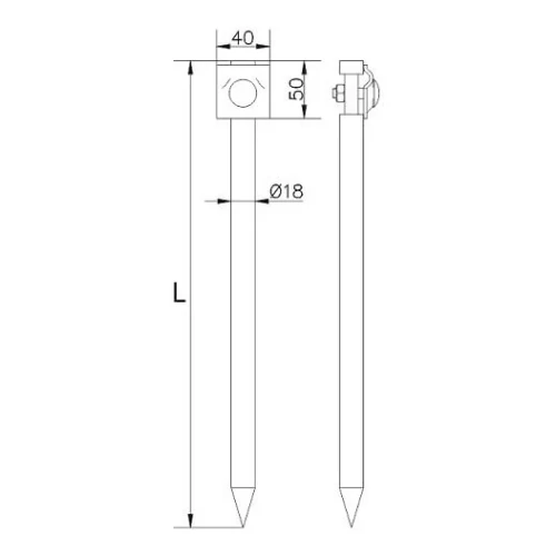 Ancoră de înfipt cu blocare l=35cm oțel zincat galvanic 000-162 (2)