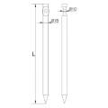 Ancoră de bătut simplă l=35cm oțel zincat galvanic 000-164 (2)